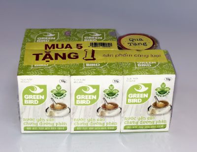 Nước yến chưng đường phèn Green Bird Mua 5 tặng 1