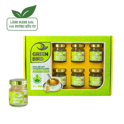 Hộp quà 6 lọ Green Bird Nước yến chưng đường phèn 