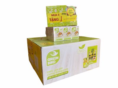 Nước yến chưng đường phèn nguyên thùng Green Bird - Thùng 60 lọ