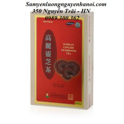 Trà Linh Chi Hàn Quốc Hộp gỗ 100 gói