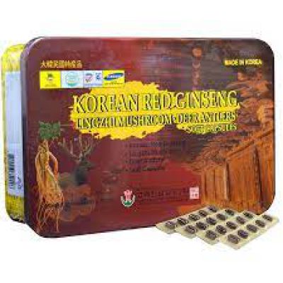 VIÊN HỒNG SÂM - NHUNG HƯƠU - LINH CHI HÀN QUỐC HỘP 60 VIÊN