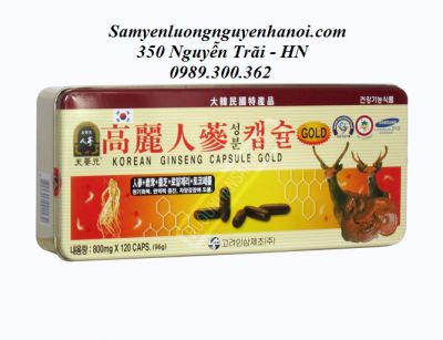 VIÊN HỒNG SÂM - NHUNG HƯƠU - LINH CHI HÀN QUỐC HỘP 120 VIÊN